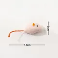 Plush catnip mouse toy for indoor cats, small rodent design, 12cm length and 3cm height - Style 7 (HDD)