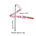 Interactive red spotted snake cat teaser wand toy featuring 41cm rod and 74cm plush snake - Short Pole Large Eye Snake / Red