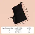 Fleece pet balaclava hood in black with adjustable drawstring and sizing chart info - S / Black
