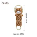 Giraffe plush dog toy with durable cotton rope, 42cm height, approx 100g weight variant. - Giraffe / 42 cm