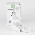 Automatic suspended pet water dispenser for cats and dogs with transparent bottle - White