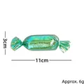 Kattenkruid speeltje in snoepvorm met iriserende groene stof, afmeting 11x3cm - Groene snoepjes