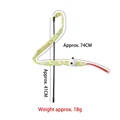 Yellow big-eye snake plush cat teaser wand toy with 41cm rod and 74cm ribbon - Short Pole Large Eye Snake / Yellow