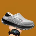 Winter clogs with warm faux fur lining and anti-slip thick sole in grey - 30/31 / Volcanic Gray
