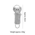 Plush elephant dog chew toy with cotton ropes, 42cm long and weighing 100g - Elephant / 42 cm
