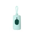 Durable mint green portable pet waste bag dispenser with sturdy hanging hook attachment - With Threads / Fruit Green