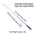 Lila 3-teilige teleskopische Angelrute Stil Katzenspielzeug Stab mit 97cm Stab - Violetter Griff Violetter Stab 3-Teilig (CT195)
