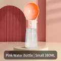 Tragbare rosa Haustier-Wasserflasche 380ml kleine Größe Reisespender für Hunde Katzen - Alien Kleine Wasserflasche / 380ml / Rosa
