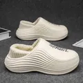 Pantofole invernali calde foderate in pile bianco crema con suola ondulata antiscivolo - 40-41 / Bianco