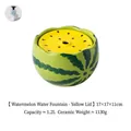 1,2L Watermeloen Keramische Drinkfontein voor Huisdieren met Geel Deksel, 17x17x11cm - Geel Deksel Watermeloen Fontein