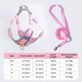 Adjustable pink breathable mesh vest-style dog harness and leash set for small breeds - XS / Harness And Leash Combination / Pink