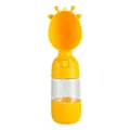 Bouteille d'eau portable jaune en forme de girafe pour chiens et chats en voyage. - Orange water and grain type 210+140ml