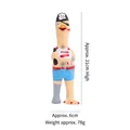 Duurzaam piepend latex piratenkip hondenspeeltje met 21 cm hoogte en 78 g gewichtsspecificatie - Piratenkip