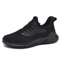 Comfortabele en ademende volledig zwarte chunky sneakers met fly-knit bovenwerk - 36 / Zwart