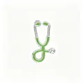 Cute cartoon green enamel stethoscope brooch pin accessory for medical professionals - Light Green (Silver Base)