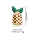 Cute pineapple shaped plush dog squeaky toy for teething and interactive puppy play - Pineapple