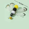 Insektenartiger Ersatzkopf für Katzenwedel Nr. 5 mit Federflügeln und kleiner Glocke - Nr. 5 Insekt Ersatzkopf / 4.5x3cm
