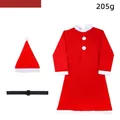 Christmas women's 3-piece Santa Claus costume set includes red dress hat and black belt - Dresses / Standard Women's 3-Piece Set