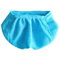 Detailed view of sky blue breathable mesh cat muzzle mask for grooming and anti-bite - S / Light Blue
