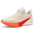 Baskets de sport blanc cassé tendance avec boucle rotative orange et semelle épaisse - 34 / Rouge Édition Limitée