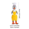 Chef-thema latex piepend kippenhondenspeeltje met 21cm hoogte, grappig duurzaam kauwspeelgoed - Kokskip