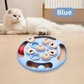 Jouet interactif bleu de puzzle pour animaux de compagnie pour chien et chat - Plateau à Friandises Balle de Ping-pong / Emballage en boîte / Bleu