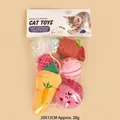 Set di 5 giocattoli interattivi per gatti con carota di peluche, palline e campanello - Set Giochi per Gatti 1 / Confezione da 5 pezzi