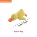 Yellow plush duck squeaky pet toy variant, 24cm length and 65g weight specification - Small Quack Duck
