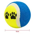 Durable pet tennis ball with black paw prints for dog training, 6cm diameter size - Tennis Ball (Random Color) / 6cm