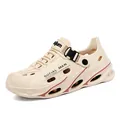 Sandales d'été beiges respirantes pour hommes avec sangle à boucle réglable - 39 / Style JF900 / Beige Brun