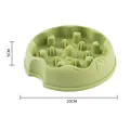 Green slow feeder bowl for pets with 20cm diameter and 5cm height spec - 20x20x5cm / Donut / Green