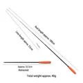 Teleskopische Katzenangel 4-teilig 180cm mit orangefarbenem Griff und 53cm Schnur - Oranger Griff Schwarzer Stab 4-Teilig (CT195)