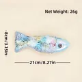 Colorful holographic simulation fish cat toy with dimensions 21x8cm and weight 26g - With Bell Box And Catnip / Blue Colorful Fish