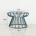 Erhöhter Futternapfständer aus Metall in Dunkelgrün, oben 16 cm, Höhe 10 cm, robust. - Eisenrahmen / Einzelstück / Grün