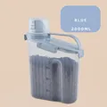 2000ml blue airtight pet food storage container for cats and dogs with measuring cup lid - 2000ml / Blue
