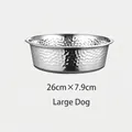 Premium-Hundenapf aus gehämmerter Edelstahl für Futter und Wasser, 26 cm Durchmesser - 26cm / Blau