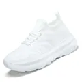 Sneaker a calzino flyknit bianche con suole spesse per abbigliamento casual e sportivo - 36 / Bianco