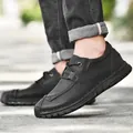 Stilvolle schwarze Schnürschuhe für Herren, Outdoor-Freizeitschuhe mit robuster Sohle - 38 / Schwarz