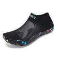 Scarpe da acqua nere a cinque dita con suola colorata e tomaia in mesh per il nuoto - 36 / Nero