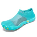 Turquoise quick-dry wading shoes with breathable mesh and a patterned rubber sole - 36 / Cyan