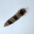 Realistic striped faux fur tail cat teaser toy with metal swivel clip - Faux Fox Tail (Attachment Only)