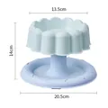 Ergonomischer erhöhter Napfständer für Haustiere mit 13,5 cm Schale und Basis - Sockel Ohne Oberteil / Einzelner OPP-Beutel / Grün