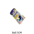Interactive colorful plush cat toy balls with bells, 5cm diameter, 19g set - Blue White Yellow Mixed Ball