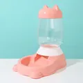 Distributeur automatique 2,5L pour animaux, design oreilles de chat roses - Distributeur de nourriture pour animal / 2.5L / Rose Élégant