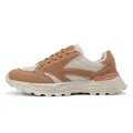 Zapatillas chunky marrones y beige para mujer con malla transpirable y suela de plataforma - 35 / Beige Marrón
