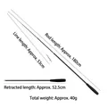 Professionelle ausziehbare Angelrute für Katzen mit einer Gesamtlänge von 180 cm - Schwarzer Griff Schwarzer Stab 4-Teilig (CT195)
