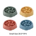 Small size pet slow feeder bowl in four colors for anti-choking and healthy eating - S / Blue