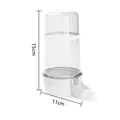 Automatischer Vogel-Wasserspender für Käfige, transparente Flasche, Höhe von 15 cm - Waterer White (415ml)