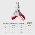Adjustable red pet harness for dogs and cats featuring reflective straps and size chart - S / Harness Only / Red