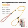 Professional dog P-leash specs: 0.6mm thickness, available in 120-180cm lengths - 120cm Pack / Brownish Yellow
